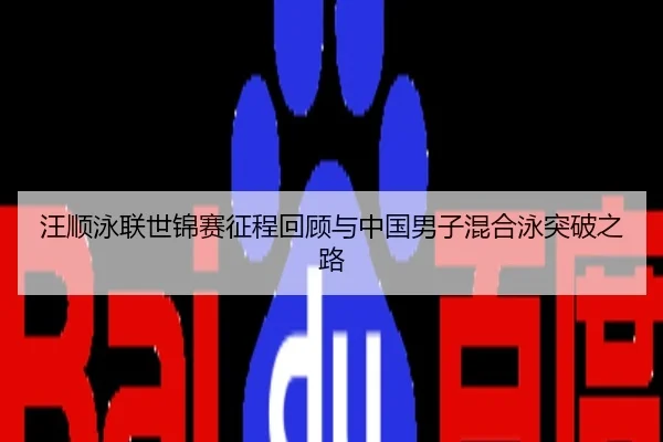 汪顺泳联世锦赛征程回顾与中国男子混合泳突破之路